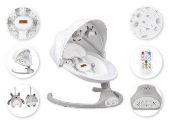 Elektrická hojdačka MoMi KENANI svetlo sivá