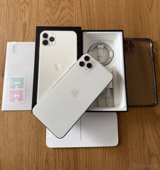 iPhone 11 Pro Max 64 gb Silver - komplet príslušenstvo,záruk