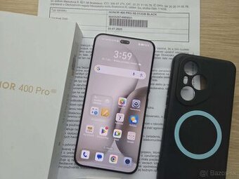 Honor 400 Pro 12GB/512GB, cierny,top stav, zaruka
