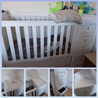 Detská postieľka s komodou