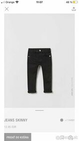 Nohavice jeans skinny ZARA 2-3r - 1