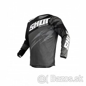 SHOT dres čierno šedý pre motocross