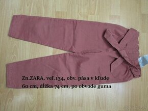 Dievčenské nohavice, veľ.134, zn. Zara Kids