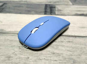 Bezdrôtová nabíjateľná bluetooth myš - fialová - 1