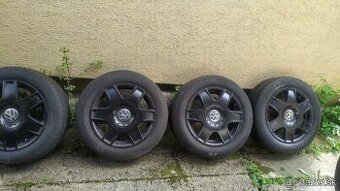 Original disky Volkswagen 5x100 R16 cierne a strieborne