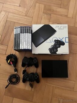 Playstation 2 s boxom + 2x Dualshock + 9x hra