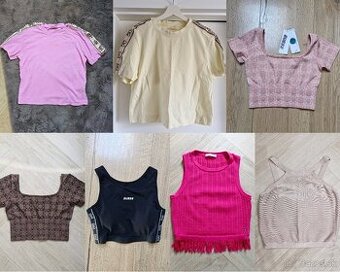 NOVE Guess, Marciano tricko, crop top XS -M