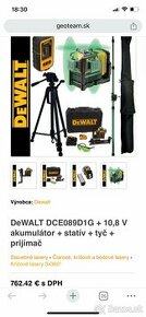 DeWALT DCE089D1G +2x  10,8 V akumulátor