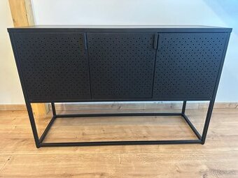 Kombi komoda VIRUM 3 dvere čierna