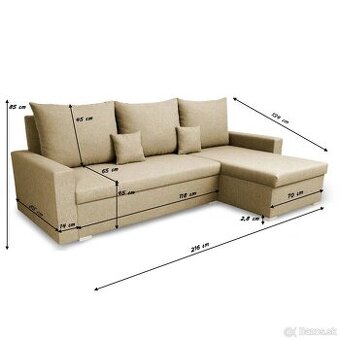 rohová rozkladacia sedačka