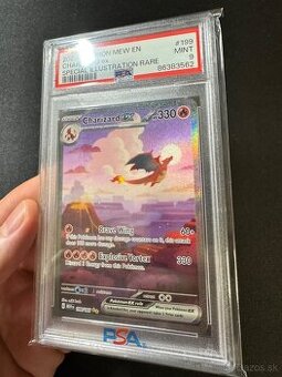Ohodnotený Charizard EX PSA 9 ( 151 MEW 199 ) EN
