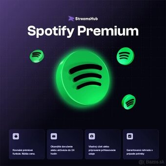 Spotify Premium (Lifetime/Navždy, 1 Rok, 6 Mesiacov)