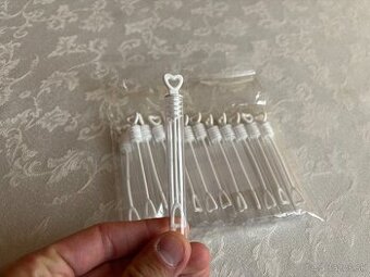 Prázdne svadobné fľaštičky - bublifuky