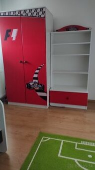 Detská izba Posteľ Skrine formula F1