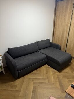 Rozkladacia pohovka/gauč/sedačka - tmavosivý poťah