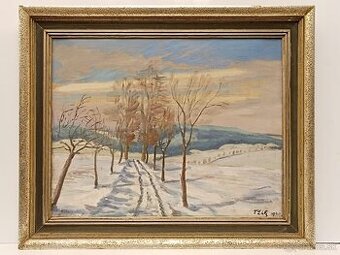 Obraz F.Žák, Orava 1940, olej plátno 45x54