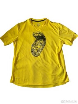 Nike Dri-Fit Yellow Running Shirt | Cool Graphic | Size M