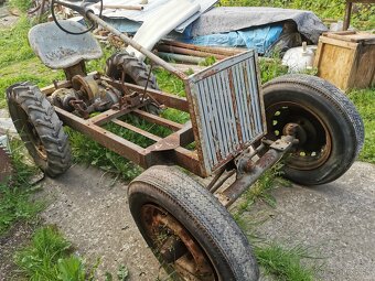 Malotraktor domácej výroby, rám, šasi, nápravy