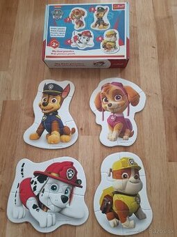 Puzzle v kufríku , na tvrdom podklade pre deti
