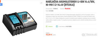 Nabíjačka MAKiTA