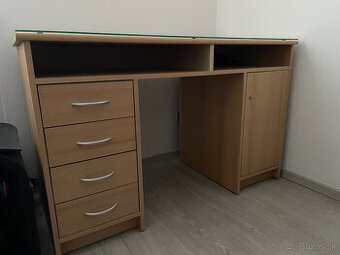 Pracovný písací stôl + sklo - 1