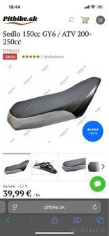 Predám sedlo na atv 200-250cc