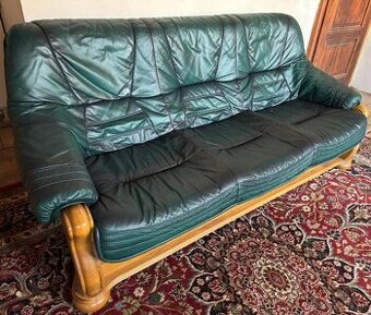 Rustikální kožená sedačka,6086