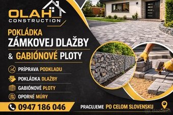 Pokládka zámkovej dlažby a gabiónové ploty – férové ceny