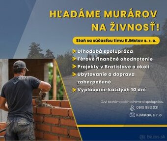 Hľadáme murárov na živnosť