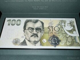 Pamätna bankovka 100 Kč Karel Engliš 2022 UNC