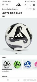 Nová futbalová lopta Adidas Tiro club, veľ. 5
