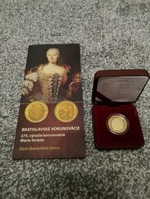 Zlatá minca 275. Výročie korunovácie Marie Terézie