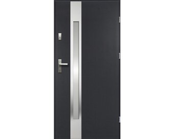 Temida Black P55 90 pravé antracitové vonkajšie dvere