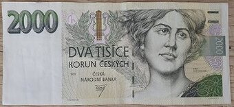 Predám bankovku 2000 CZK vzor 1999