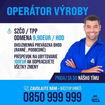 Operátor transferového lisu - Zlaté Moravce + ubytovanie