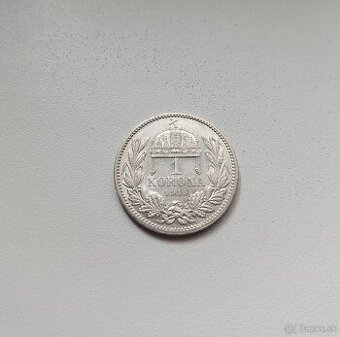 Predám striebornú mincu 1 koruna 1915 FJI