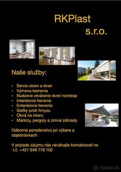 Servis okien a dverí