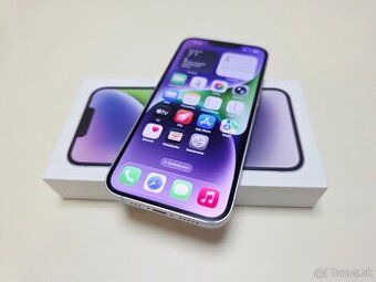 APPLE IPHONE 14 128GB PURPLE TOP STAV,BATERKA 100%
