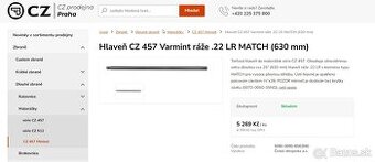 Kúpim výmennú hlaveň na CZ457,CZ455  malorážka