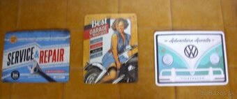 3 x hliníková retro tabuľka - nové