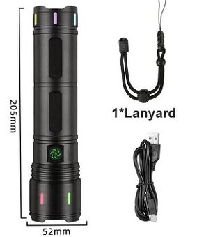 Super jasné biele laserové LED svietidlo multifunkčné vysoko