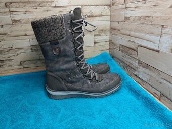 Rieker - Remonte 40 - dámske kožené zateplené čižmy