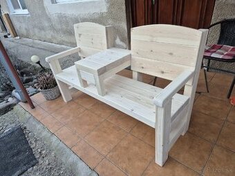 Záhradná lavica 2v1 so stolíkom