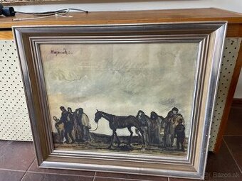 starý obraz Cyprian Majerník -dobová tlač