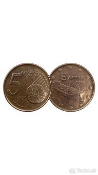 Predám Grécko 5 eurocentov, 2002  - 5 ΛΕΠΤΑ