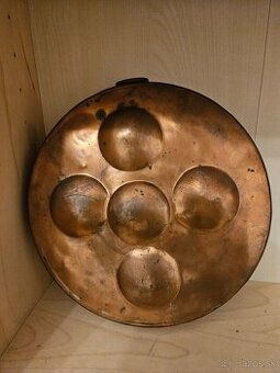 Medená dekoračná nádoba v nález.stave -10€/25cm/