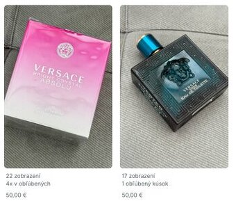 Parfémy Versace, Armani, Hugo Boss