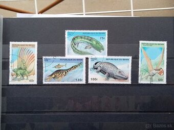 Poštové známky č.458 - Benin - prehistoric.fauna