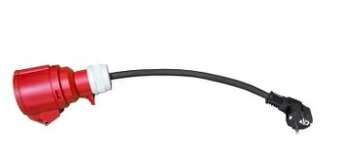 Redukcia CEE 5pin 16A k domácej zásuvke 230V