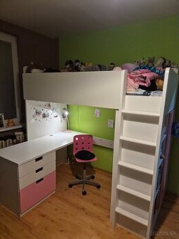 Poschodová posteľ  so stolom